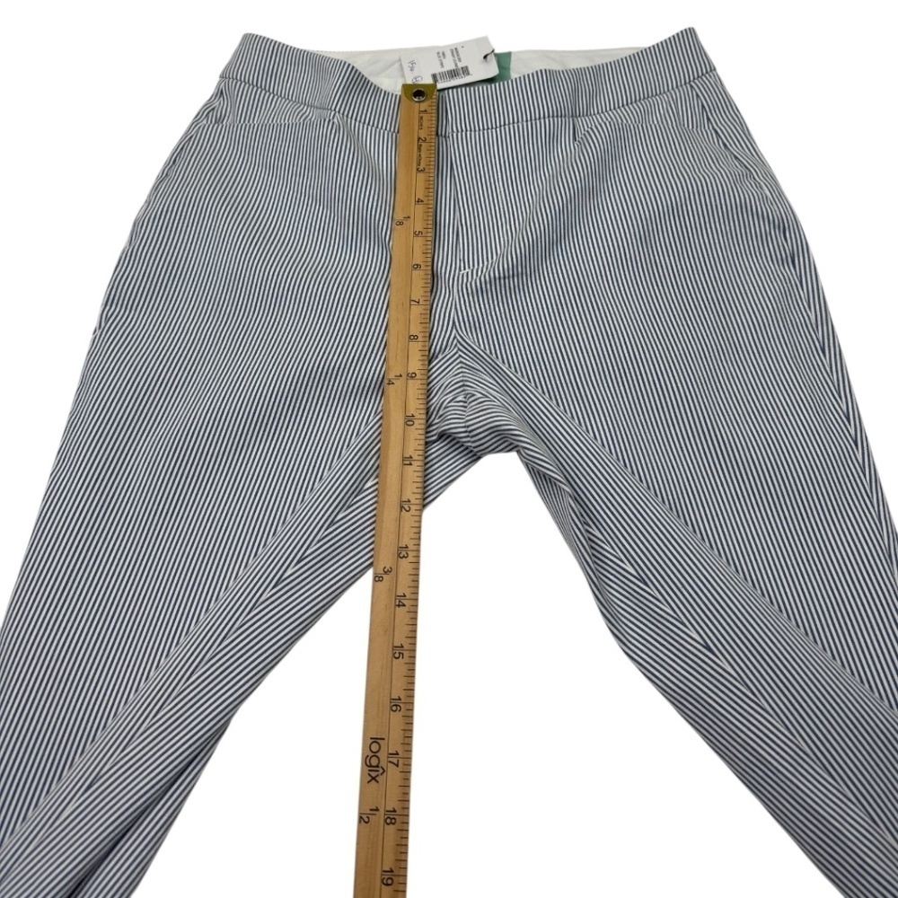 Ecru Madison Crop Straight Leg Pants Blue Stripe - Picture 12 of 14